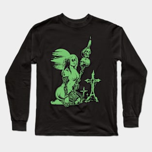 Graveyard Pinup Long Sleeve T-Shirt